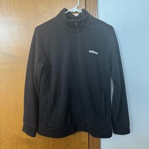 Adidas Black Athletic Quarter Zip Sweater